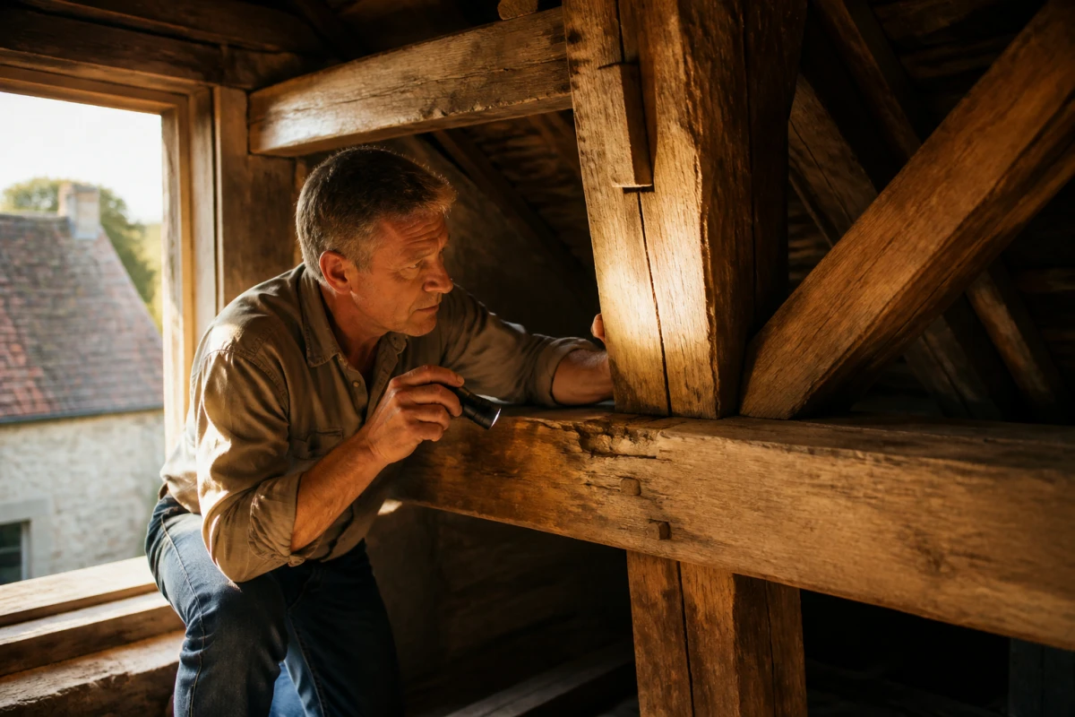 Inspection charpente maison ancienne Rambouillet