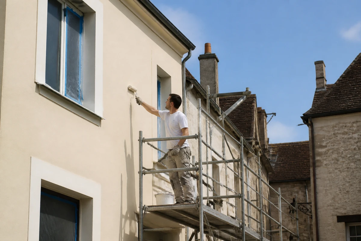 Peinture façade Houdan
